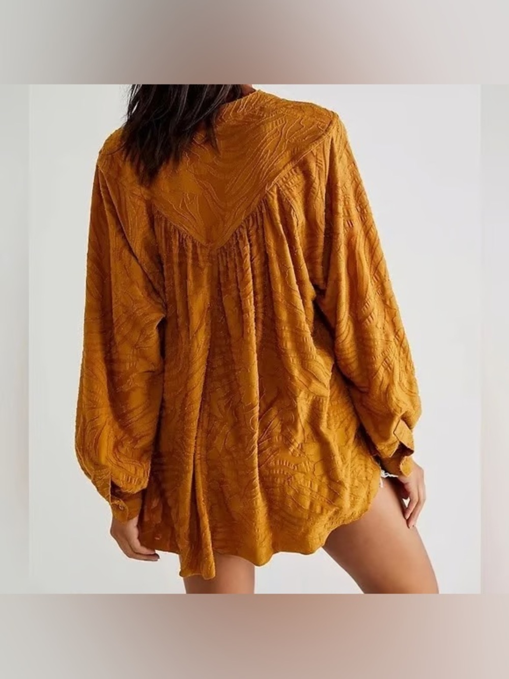 Free People Can't Stop Dreaming Flowy Tunic Top Western - Picture 4 of 11